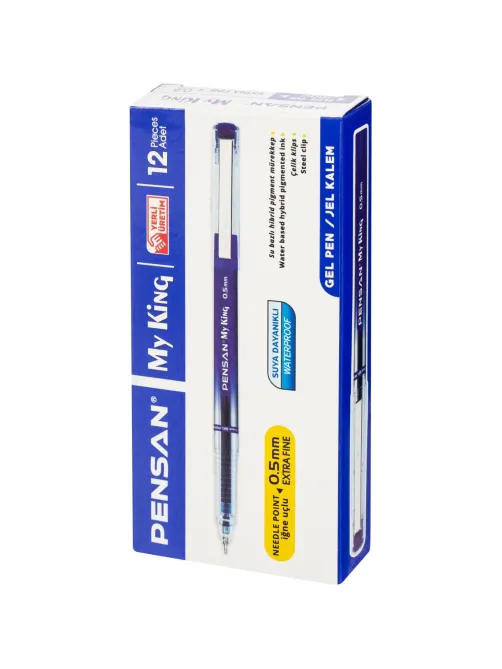 Ручка гелевая неавтомат. MY-KING GEL PEN METAL CLIP 0,5мм, синий