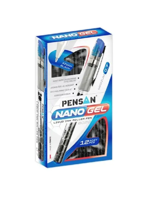 Ручка гелевая неавтомат. PENSAN NANO GEL синяя 0,7мм