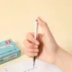 Ручка гелевая автомат. Deli INKABLE EG05S-BL,гибр.нак0,5,син быстросх,прозр