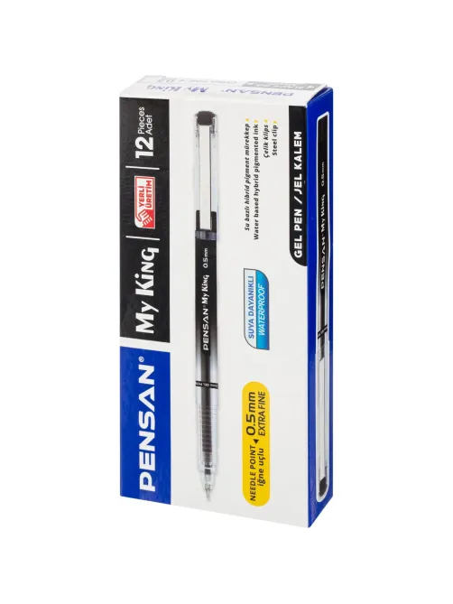 Ручка гелевая неавтомат. MY-KING GEL PEN METAL CLIP 0,5мм, черный