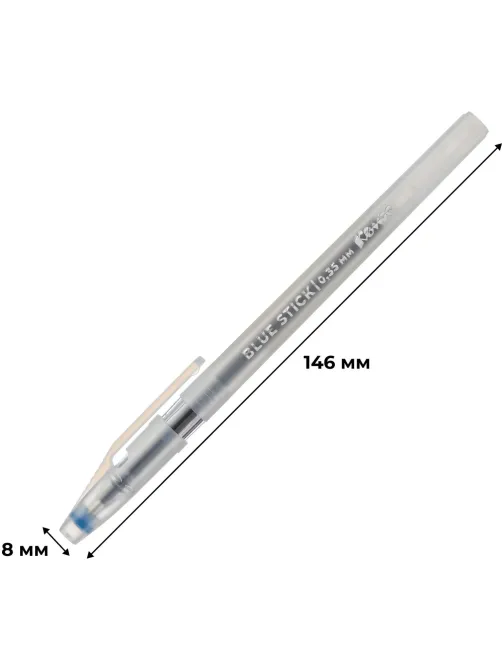 Ручка гелевая неавтомат. Комус Blue Stick синяя,0,35мм,тонир.корп,Россия