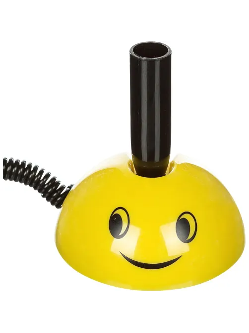Ручка шариковая на подставке на липуч для стол Attache Smile желтая,син.ст