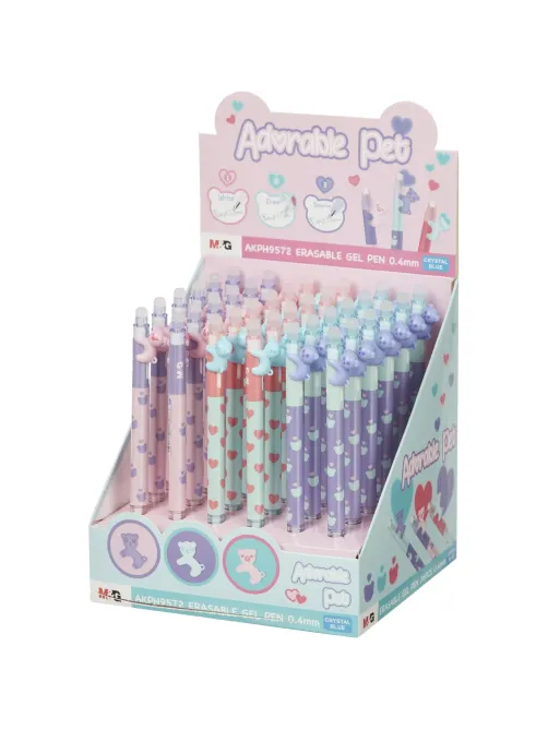 Ручка гелевая автоматическая M&G AdorablePet стир.чер в асс AKPH9572D20496C
