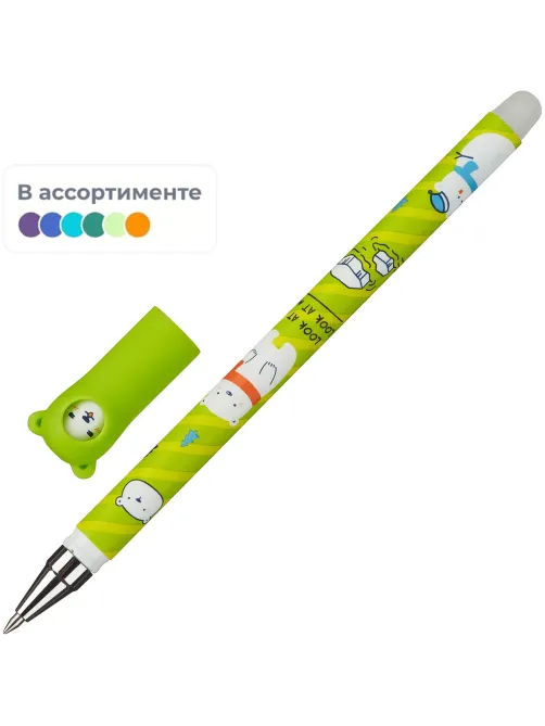 Ручка гелевая стираем M&G Arctic Adventure шар0,5 лин0,3мм син асс AKPC5272