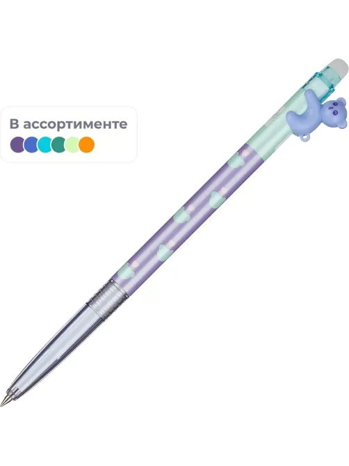 Ручка гелевая автоматическая M&G AdorablePet стир.чер в асс AKPH9572D20496C