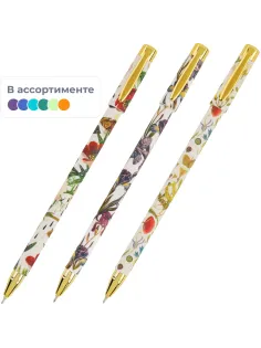 Ручка шариковая неавтомат. BV FLORA.BLOOM FLOWERS 0.38мм, синяя, 20-0215/76