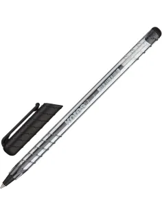 Ручка шариковая неавтомат. KORES К1 F(0,7мм)треуг.корп,черн.ст. 39521