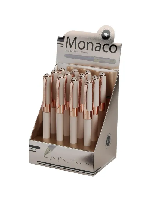 Ручка шариковая неавтомат. BV MONACO.TOTALBEIGE 0.5мм, синяя, 20-0125/30