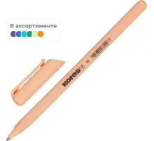 Ручка шариковая неавтомат. KORES Pastel K0R-M,син,масл,асс. 37086