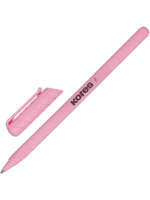 Ручка шариковая неавтомат. KORES Pastel K0R-M,син,масл,асс. 37086