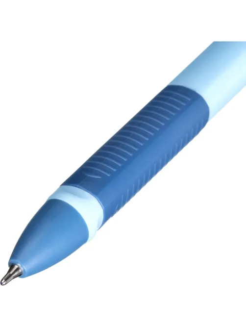 Ручка шариковая автомат. Комус Blue Sky, д.ш. 0,5 мм, гол.корп, манж, синяя
