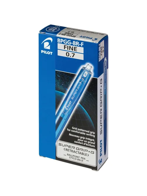 Ручка шариковая автомат. PILOTSuperGrip BPGG-8R-F-Lрез.манж.син0.22мм