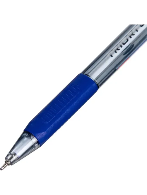 Ручка шариковая автомат. Unimax Glide Trio Steel 0,7мм,син,мас,5шт/уп