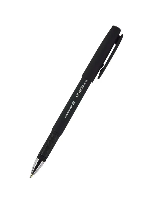 Ручка шариковая неавтомат. CityWrite.BLACK 1.0мм, син,манж,20-0015