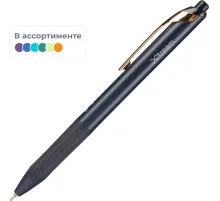 Ручка шариковая автомат. Deli EQ88-BL,син,игол.нак,0,7мм,пониж.вязк,2цв .сс