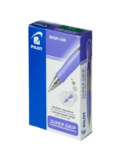 Ручка шариковая автомат. BPGP-10R-F G SUPER GRIP зеленого цвета