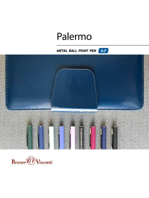 Ручка шариковая автомат. PALERMO син.мет.корп, 0,7мм синяя 20-0250/07