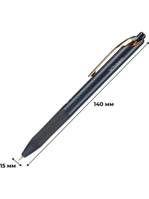 Ручка шариковая автомат. Deli EQ88-BL,син,игол.нак,0,7мм,пониж.вязк,2цв .сс