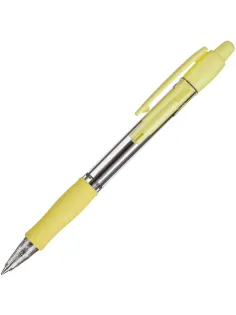 Ручка шариковая автомат. BPGP-10R-F Y SUPER GRIPсин,масл,ж.манж,0,22