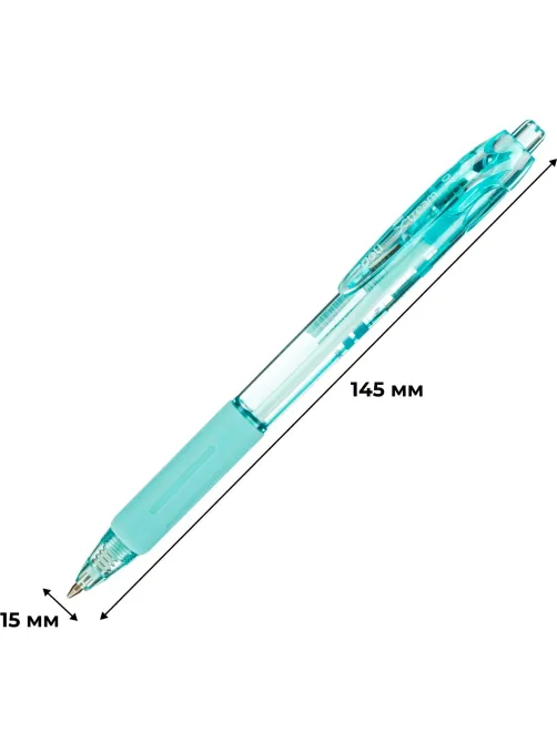 Ручка шариковая автомат. Deli EQ057-BL,син,пулев.нак,0,7мм,рез.грип,4цв.асс