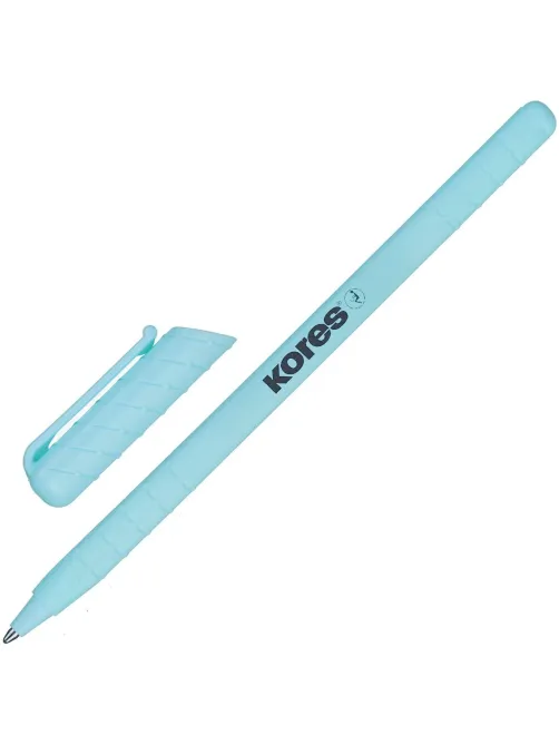 Ручка шариковая неавтомат. KORES Pastel K0R-M,син,масл,асс. 37086