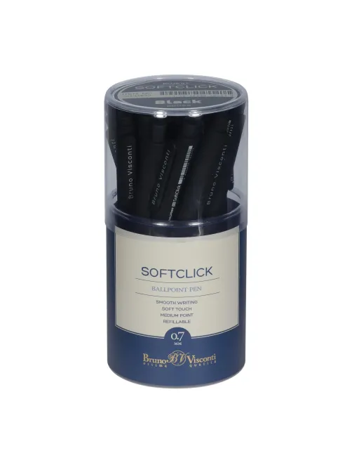 Ручка шариковая автомат. SoftClick.Black 0.7мм синяя 20-0102