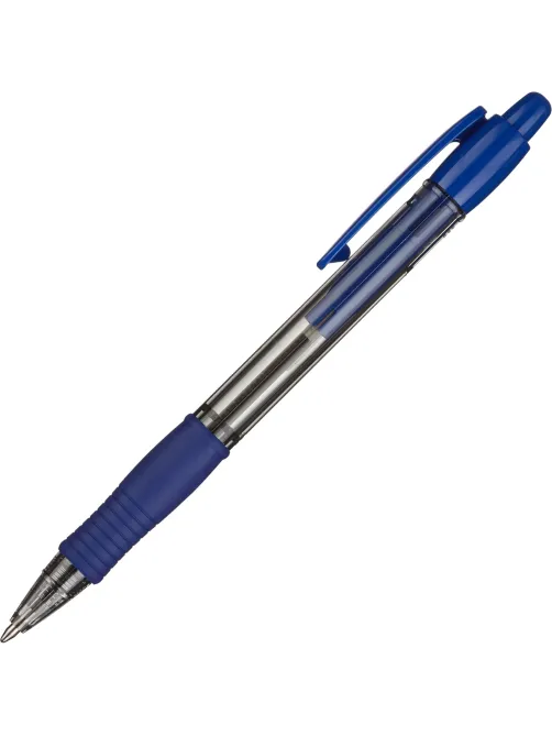 Ручка шариковая автомат. PILOT BPGP-10R-M-L резин.манжет.син 0,25мм