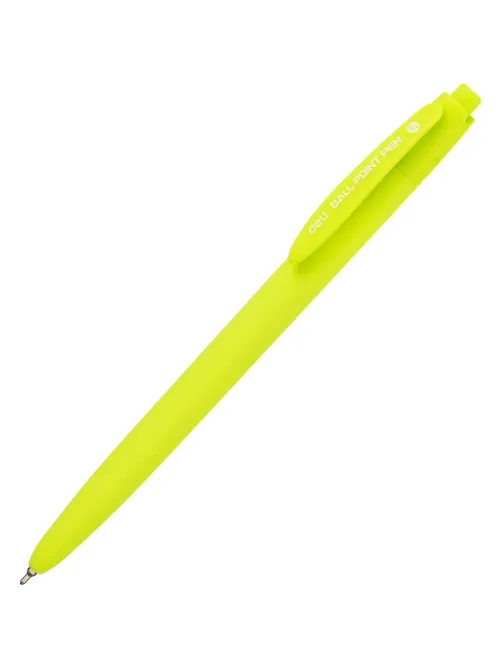 Ручка шариковая автомат. Deli EQ53-BL,гибр.нак0,7,софт-тач,син,в асс