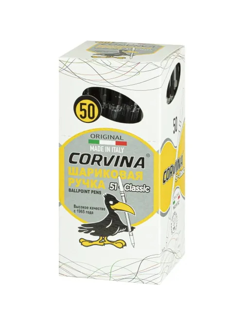 Ручка шариковая неавтомат. CORVINA 51 Classic черный 1,0мм И талия