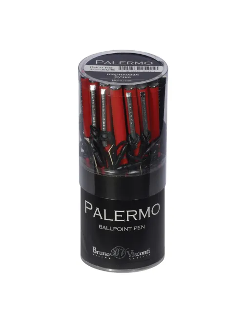 Ручка шариковая автомат. PALERMO крас.мет.корп,0,7мм синяя 20-0250/15