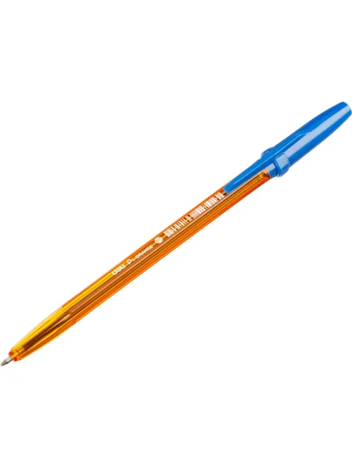 Ручка шариковая неавтомат. Deli P1-Orange EQ6T, пулев.нак,0.7мм,син.черн