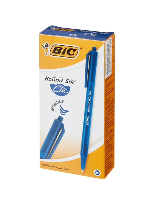 Ручка шариковая автомат. Bic Раунд Стик Клик масл, 0,32мм, синяя