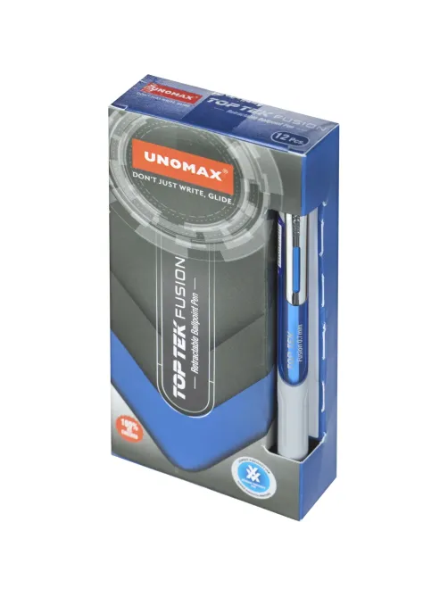 Ручка шариковая автомат. Unomax/Unimax TOP TEK FUSION,масл,син, асс