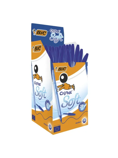 Ручка шариковая неавтомат. BIC Cristal Soft масл,синий,0,35мм,951434