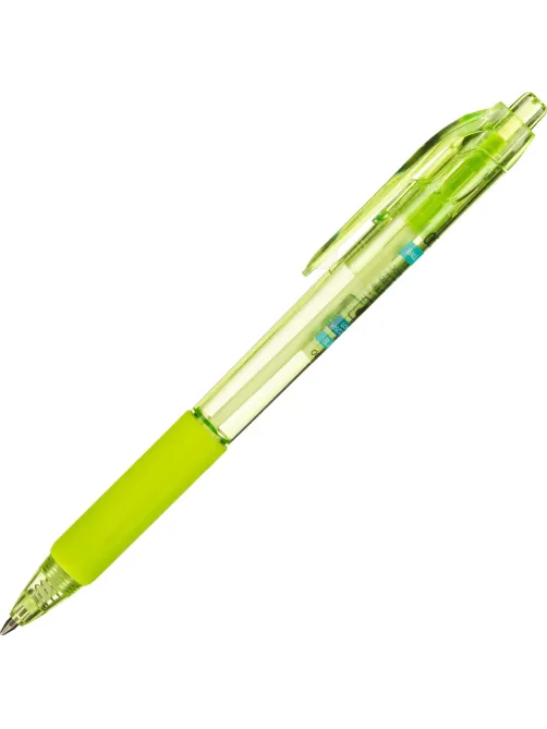 Ручка шариковая автомат. Deli EQ057-BL,син,пулев.нак,0,7мм,рез.грип,4цв.асс