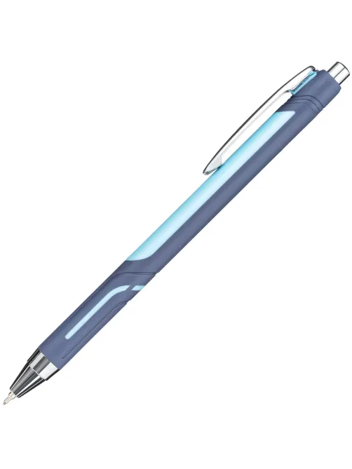 Ручка шариковая автомат. Комус Ultra Tech,д.ш.0,5мм,лин.0,3мм,син,сер-г.кор