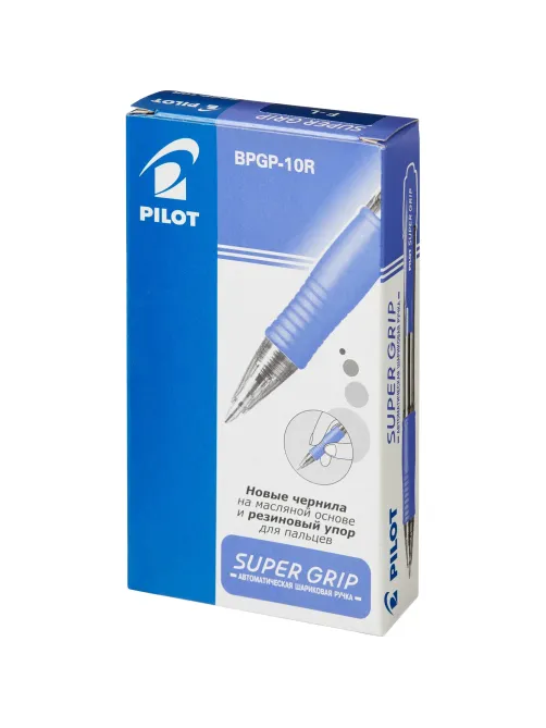 Ручка шариковая автомат. PILOT BPGP-10R-F рез.манж.син 0,22мм Япония