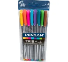 Набор шариковых ручек неавт. PENSAN TRIBALL набор8цв,1,0,масл,1003/PVC8