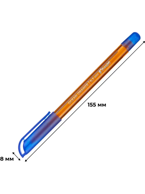 Ручка шариковая неавтомат. Комус Ocean Orange,масл,син,0,3мм,орнж.к,Россия
