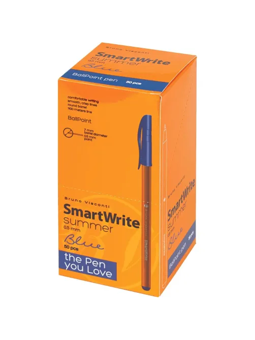 Ручка шариковая неавтомат. BV SmartWrite Summer 0.5мм, синяя, 20-0328/07