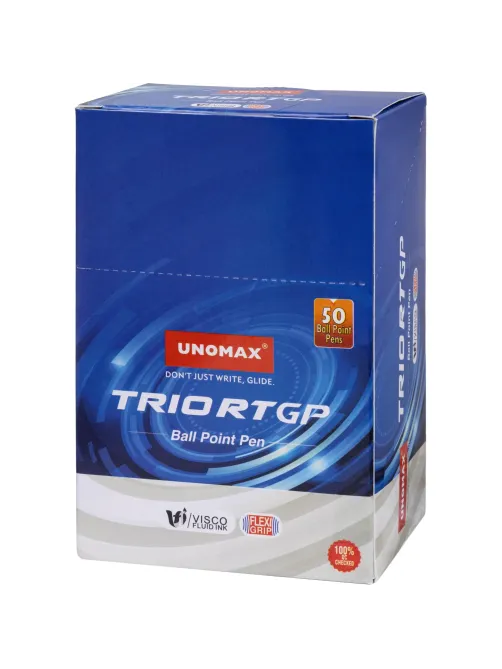 Ручка шариковая автомат. Unimax Glide Trio Steel 0,7мм,син,мас,5шт/уп