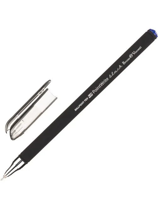 Ручка шариковая неавтомат. BV PointWrite Black 0,38мм синяя 20-0265