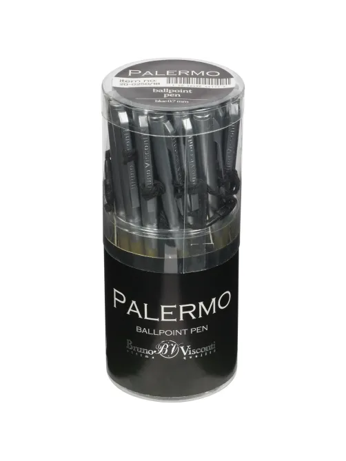Ручка шариковая автомат. PALERMO металл.корп.серебр, 0,7мм,синяя 20-0250/18
