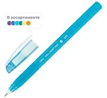 Ручка шариковая неавтомат. Deli EQ59,иг.нак0,7,3гр,мягк.грип,син,в асс