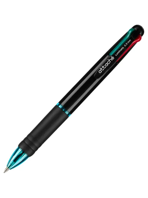 Ручка шариковая автомат. Attache Luminate, 4 цвета,манж