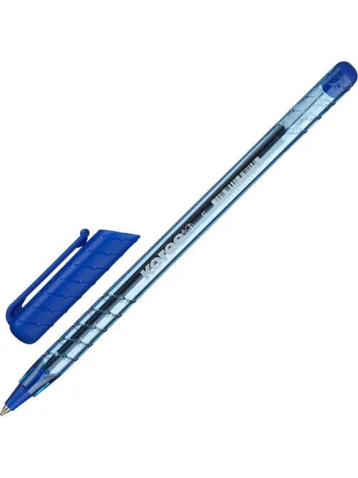 Ручка шариковая неавтомат. KORES К1 F(0,7мм) треуг.корп, син.ст.39511