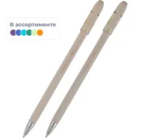 Ручка шариковая неавтомат. BV TOTAL BEIGE 0,5мм,с-тач, синяя, в асс.20-0514