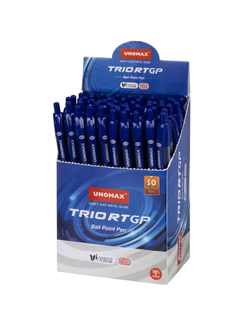 Ручка шариковая автомат. Unomax/Unimax GlideTrioRTGPSteelсин,масл,ман