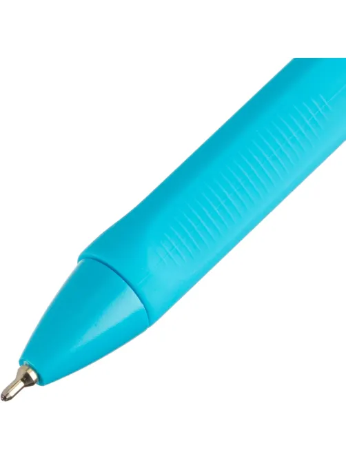 Ручка шариковая автомат. Deli EQ52-BL,гибр.нак 0,7,син.черн,в асс