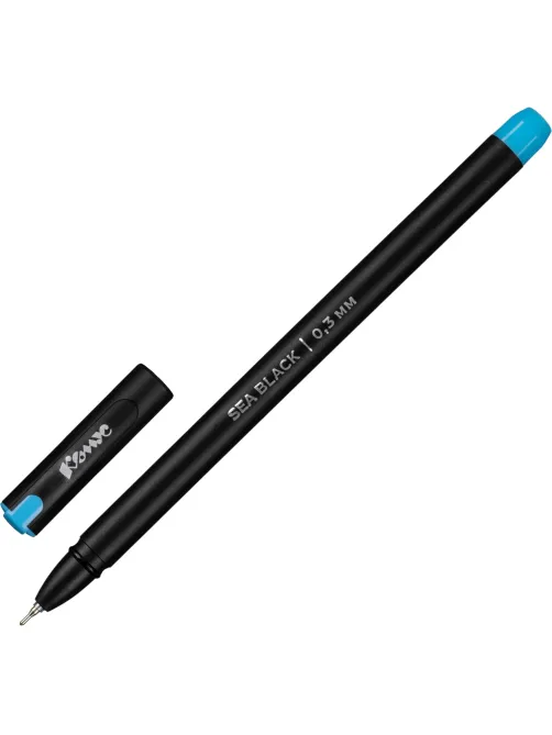 Ручка шариковая неавтомат. Комус Sea Black синяя(толщина линии 0.3мм)